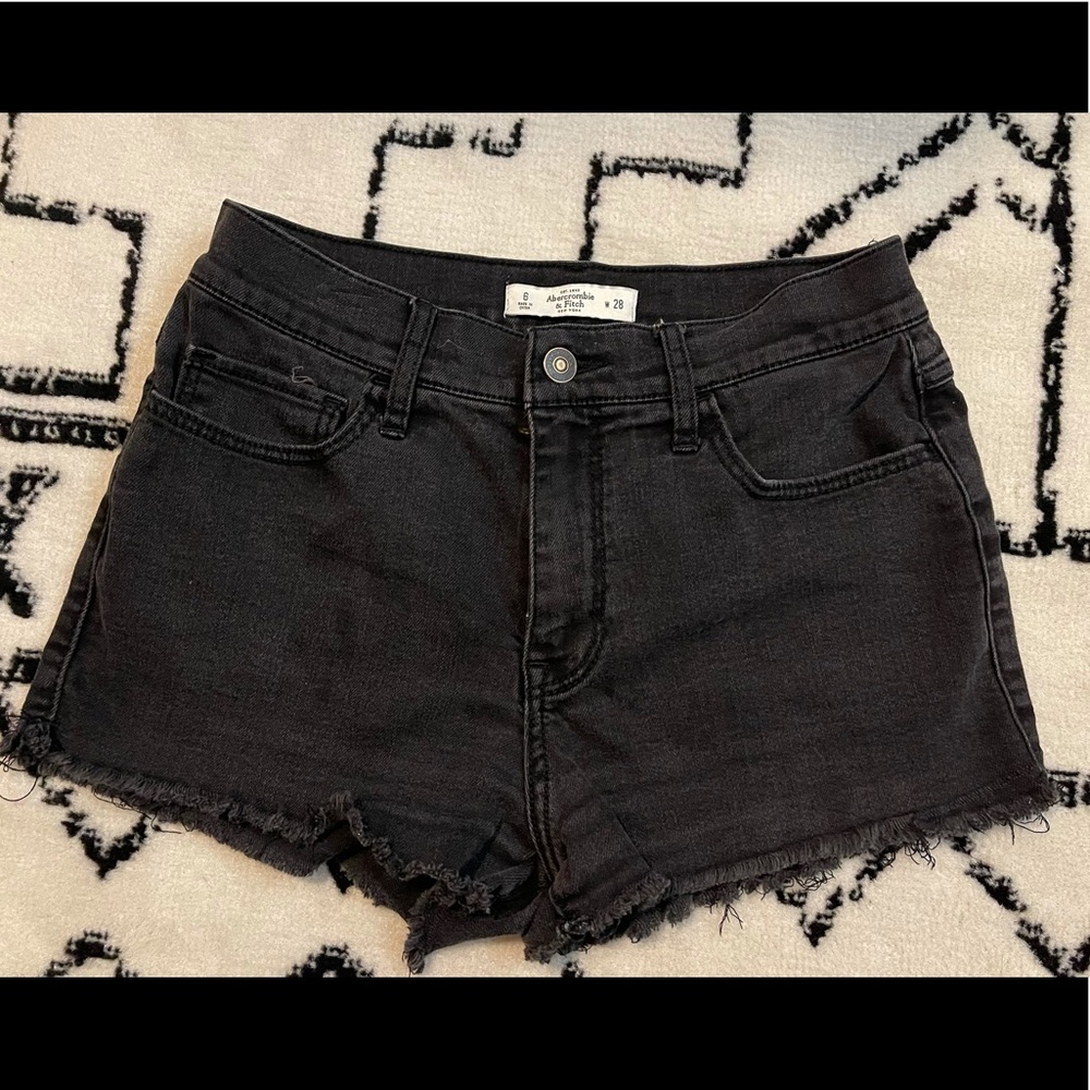 Abercrombie & Fitch black jean shorts